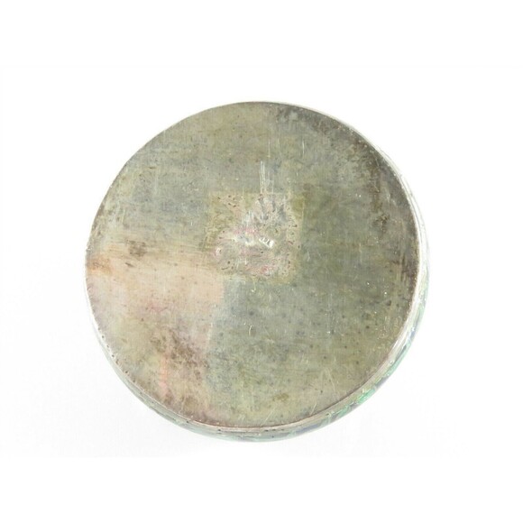 Vintage Enameled Sterling Silver Green, Black, Gold, White Trinket Stash Box - Picture 6 of 9